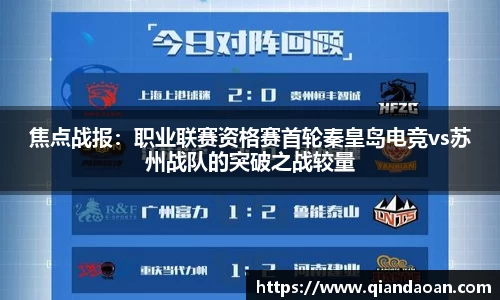 焦点战报：职业联赛资格赛首轮秦皇岛电竞vs苏州战队的突破之战较量